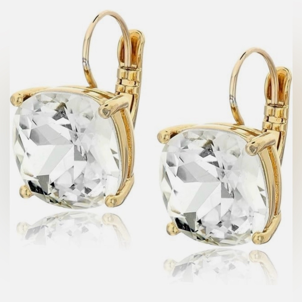 Kate Spade New York Sq Lever back Gold-Tone Earrings
